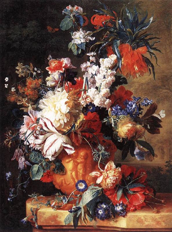 HUYSUM, Jan van Bouquet of Flowers in an Urn sf